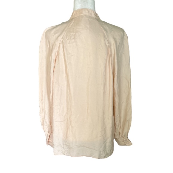 COS Tie Neck Light Peach Cupro Pussycat Blouse - 10 - Picture 8 of 15